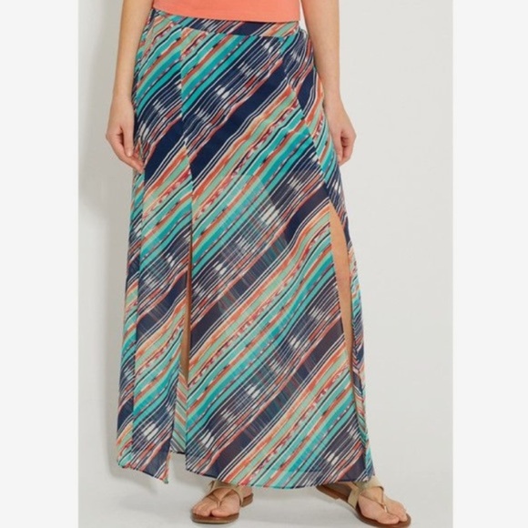 Maurices Front Slit Chiffon Maxi Skirt - Picture 2 of 7